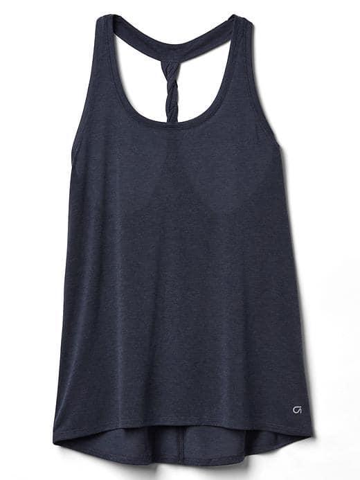 Gap Women Breathe Air Twist Back Tank - True Indigo