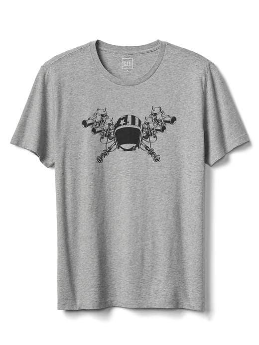 Gap Men Graphic Short Sleeve Tee - Moto Helmet