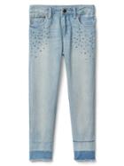 Gap Women 1969 Studded Girlfriend Ankle Jeans - Indigo