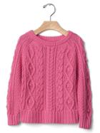 Gap Cable Knit Sweater - Shocking Pink