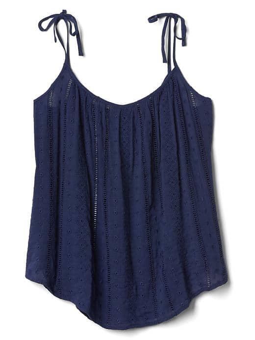Gap Women Strappy Tie Cami - Deep Cobalt