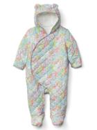 Gap Floral Quilt Footed Bear One Piece - Multi Floral