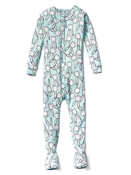 Gap Bunny Sleep Footed One Piece - Ballerina Blue