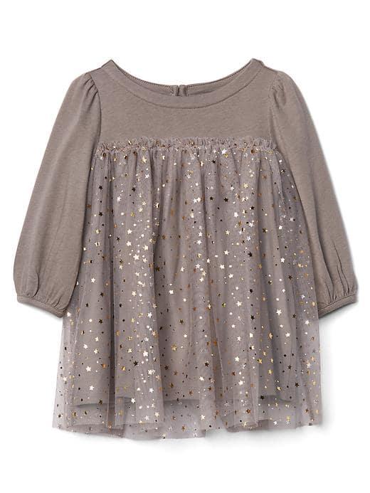 Gap Starry Tulle Empire Dress - Tahitian Pearl