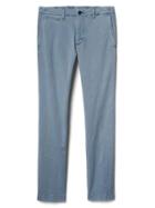 Gap Men Stretch Vintage Wash Skinny Fit Khakis - Dusty Blue