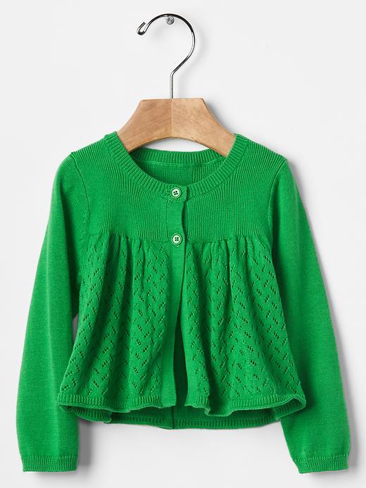 Gap Pointelle Cardigan - Lush Green