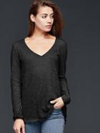 Gap Vintage Relaxed V Neck Tee - True Black