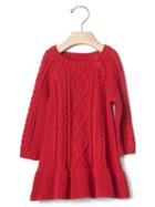 Gap Cable Knit Sweater Dress - Modern Red
