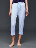 Gap Women Modal Mix And Match Capri Pants - Slim Stripe Air Blue