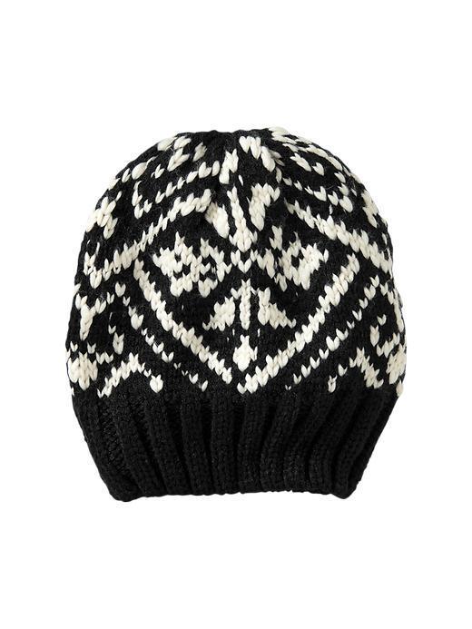 Gap Fair Isle Beanie - Black
