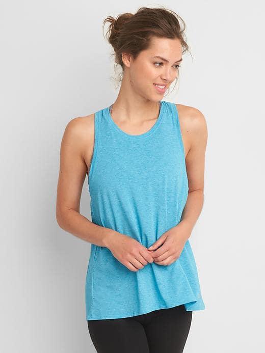 Gap Women Gapfit Breathe Tie Back Tank - Techno Blue