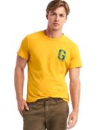 Gap Men Chest G Logo Tee - Rugby Gold