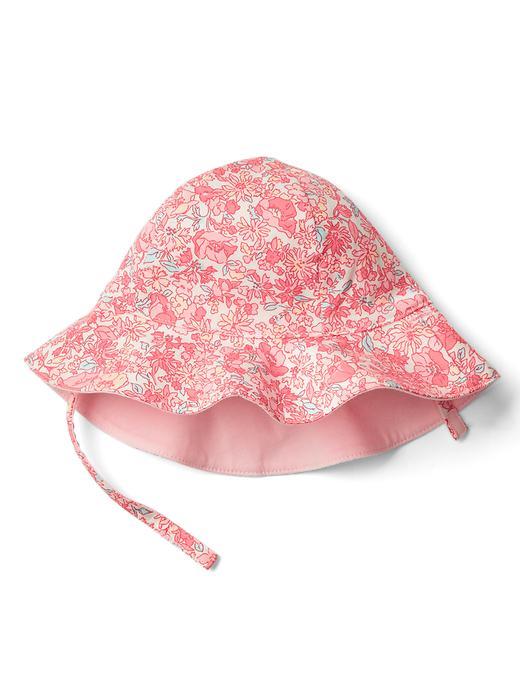 Gap Reversible Floral Floppy Hat - Coral Frost