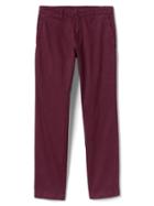 Gap Men Vintage Wash Straight Fit Khakis Stretch - Pinot Noir