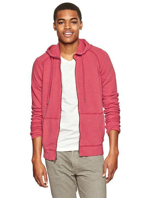 Gap Men Lived In Zip Hoodie - Faded Red