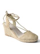 Gap Women Lace Up Espadrille Wedges - Khaki