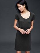 Gap Women Roll Sleeve T Shirt Dress - True Black