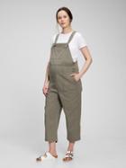 Maternity Cropped Overalls In Tencel3 Lyocell