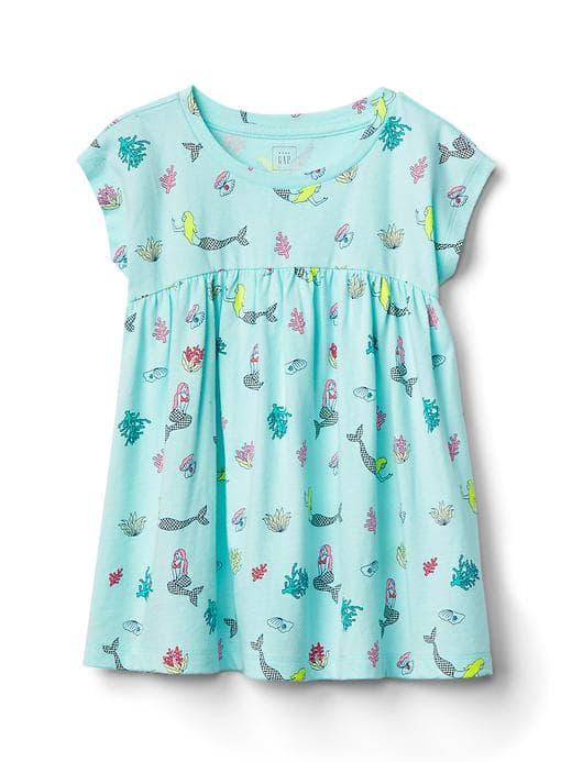 Gap Women Print Shirred Top - Mermaid