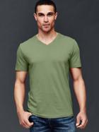 Gap Men Essential Short Sleeve V Neck T Shirt - Desert Cactus