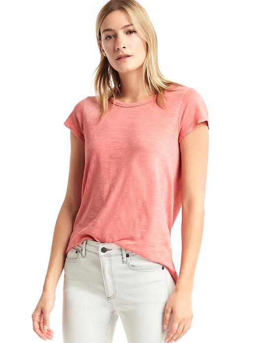 Gap Slub Hi Lo Tee - Coral Reef