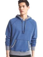 Gap Men End On End Pullover Hoodie - Chrome Blue