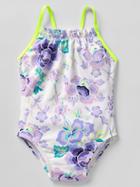 Gap Print Swim One Piece - Purple Floral