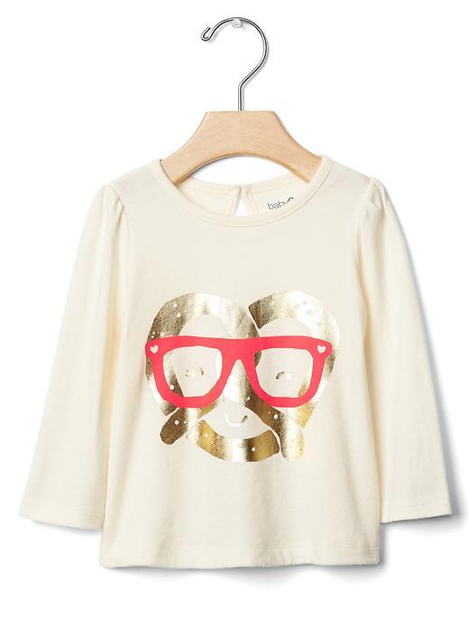 Gap Embellished Happy Pretzel Tee - Ivory Frost
