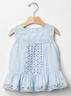 Gap Eyelet Peplum Tank Top - Bicoastal Blue