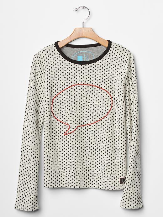Gap Gapkids X Ed Polka Dot Graphic Tee - French Vanilla