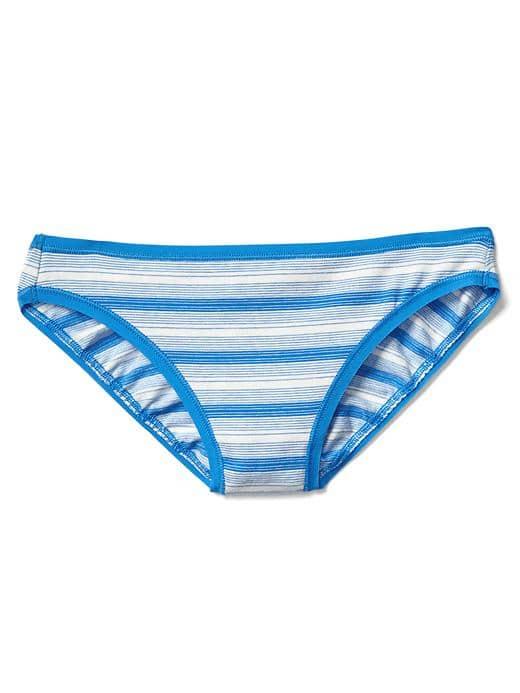 Gap Women Stretch Cotton Low Rise Bikini - Breezy Strp Academy Blue
