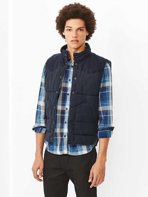 Gap 1969 Indigo Puffer Vest Indigo LookMazing