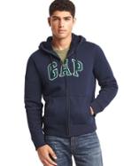 Gap Men Logo Sherpa Zip Hoodie - Dark Night