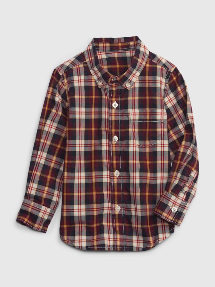 Toddler Plaid Poplin Shirt