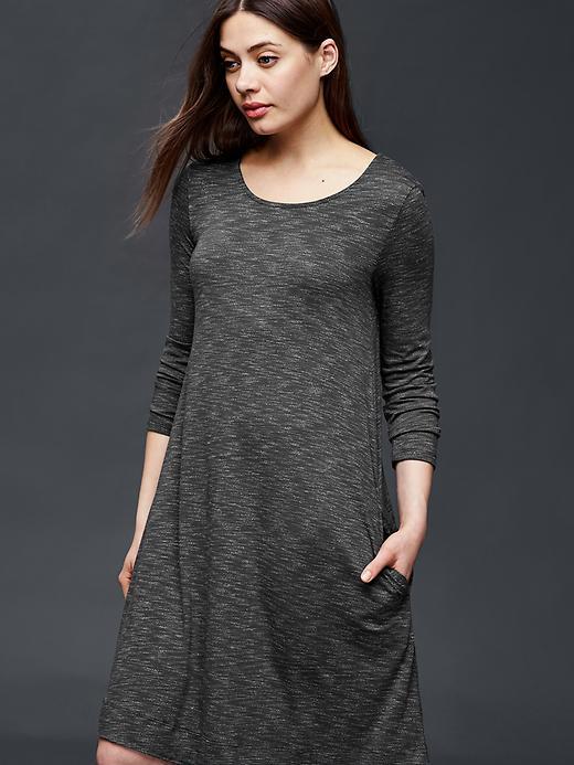 Gap Women Three Quarter Sleeve Dress - Darkest Navy