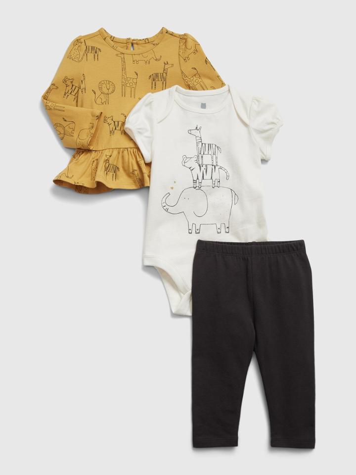 Baby 100% Organic Cotton Mix And Match Outfit Set
