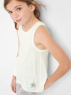 Gap Jewel Graphic Keyhole Swing Tank - New Off White