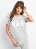 Gap Women Mix And Match Short Sleeve Sleep Shirt - Lt Heather Grey Nap