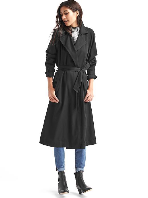 Gap Women Open Front Trench - Black