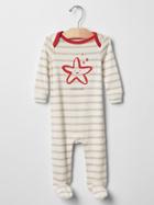 Gap Little Star Footed One Piece - White