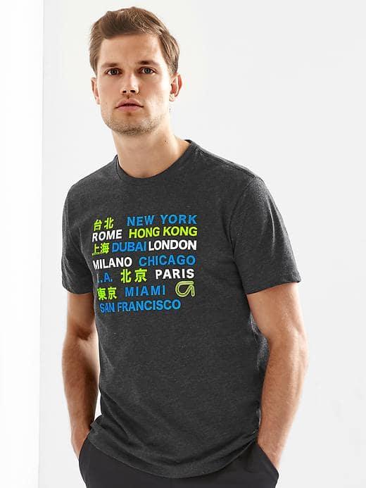Gap Men Gchill Graphic Short Sleeve Tee - Black