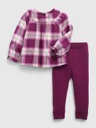 Baby Flannel Two-piece Outfit Set