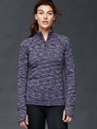 Gap Women Revolution Spacedye Half Zip - Navy Multi