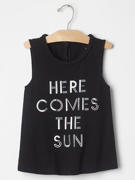 Gap Sandy Graphic Braid Tank - True Black