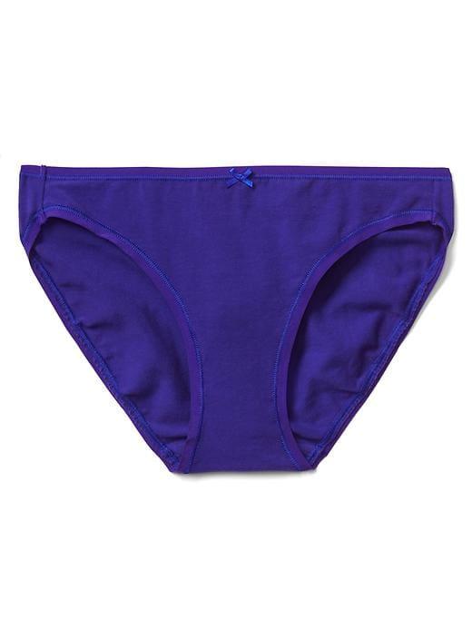 Gap Women Stretch Cotton Low Rise Bikini - Purple Paradise