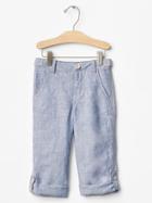 Gap Roll Up Linen Pants - Denim