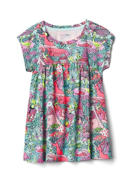 Gap Women Print Shirred Top - Animal Print