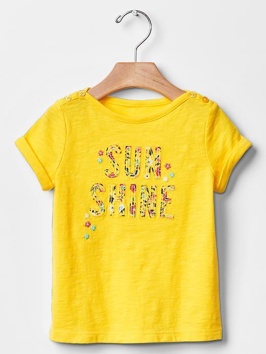 Gap Stripe Graphic Short Sleeve Tee - Sun Spot