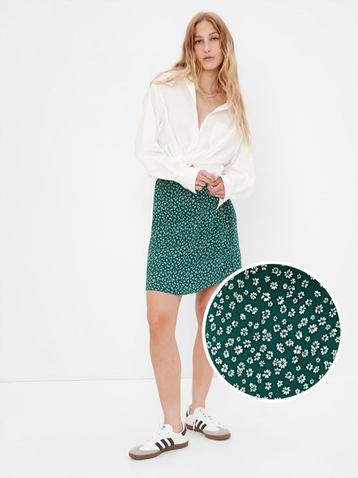 Lenzing3 Ecovero3 Wrap Mini Skirt