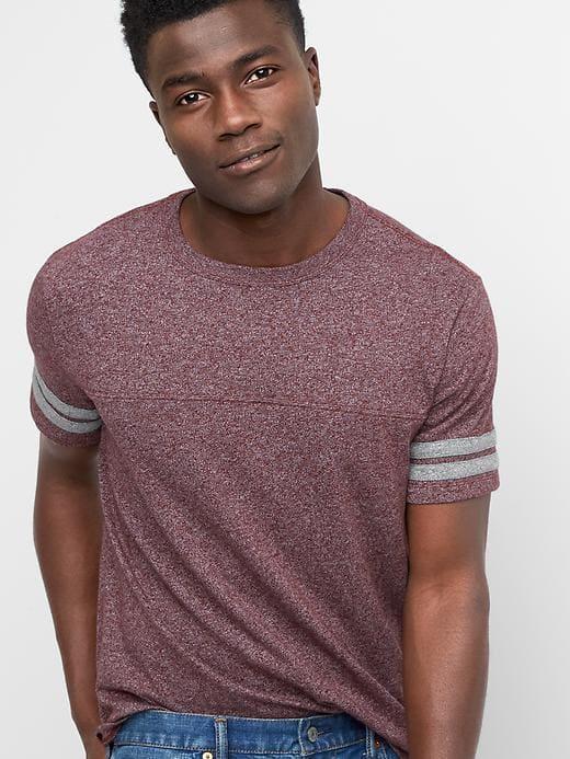 Gap Men Marled Football Tee - Tuscan Red